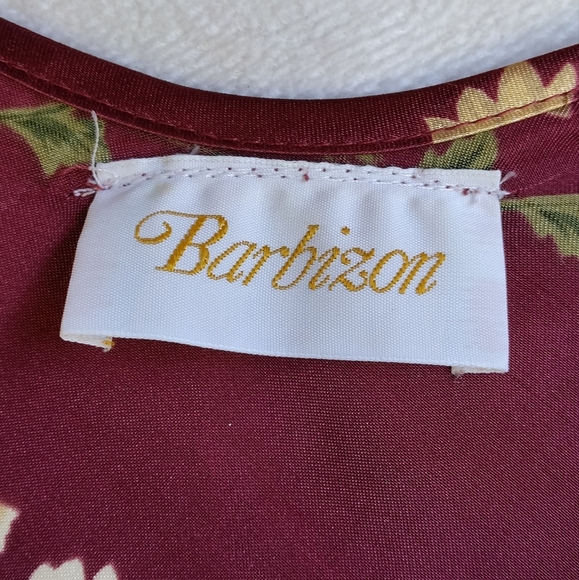 Vintage Barbizon Satin Floral Strappy Full Length Slip Dress Size Large - Picture 2 of 8